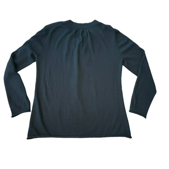 Neiman Marcus Womens Black Cashmere Long Sleeve Sweater Size Medium Vintage - Picture 3 of 3